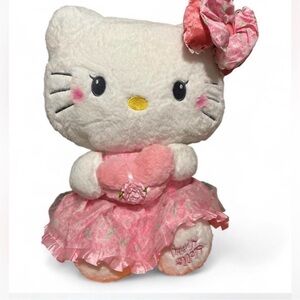 Sanrio Hello Kitty Plush with Pink Dress and Bow